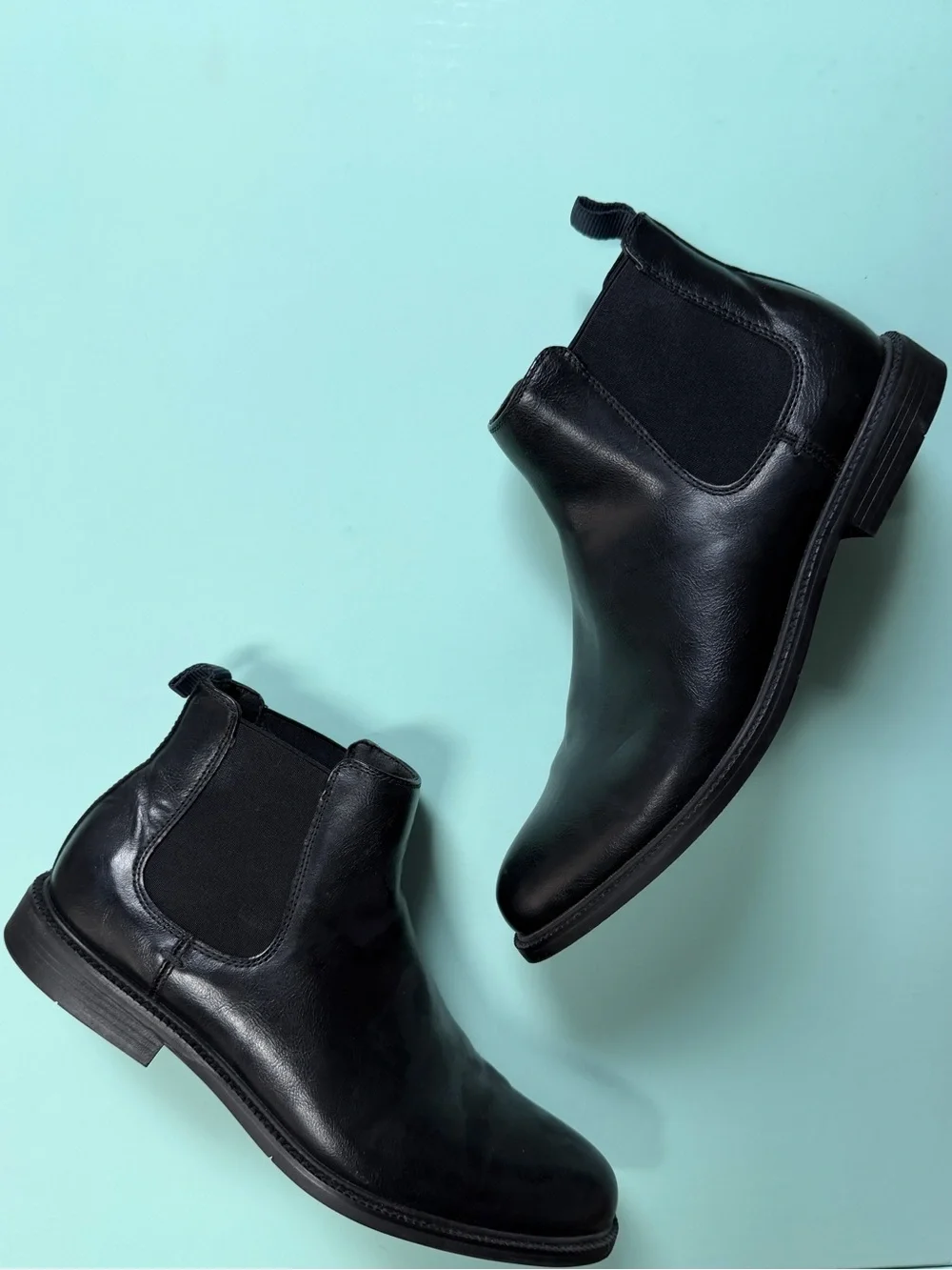 Mix No. 6 Black Leather Chelsea Boots